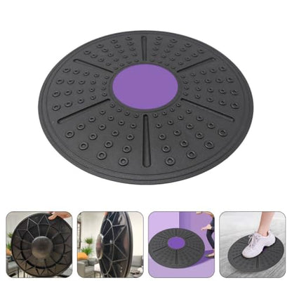 TEHAUX Balance Training Board and Yoga Balance Exercise Device, Purple Non-slip Plastic Core Fitness Equipment for Home Physical Therapy and Sensory Rehabilitation