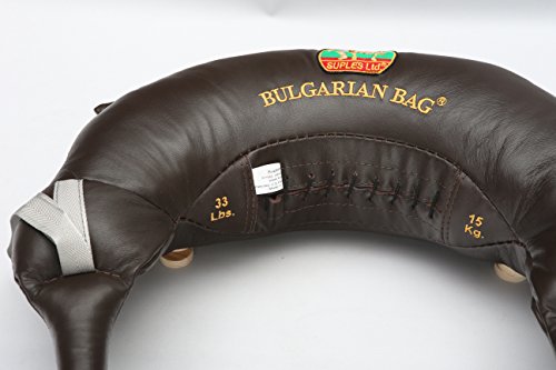 Bulgarian Bag Suples Original Featuring Genuine Leather Core for Maximum Strength and Martial Arts Training Efficiency - size: Large (33 lb)