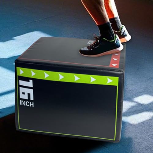 Plyo Jump Box - Athletic Jump Platforms, Shock-Absorbing Exercise Deck, Workout Agility Station, Fitness Step Surfaces | Training Equipment Usage Plyometric Power Speed Endurance for Indoor Gym Use