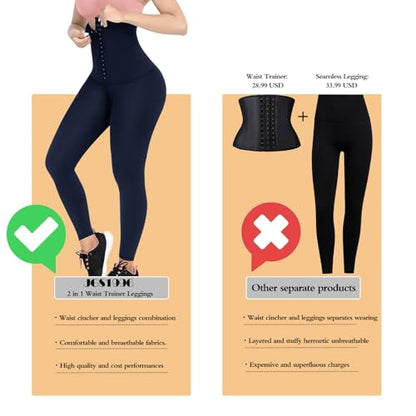 JGS1996 Plus Size Shapewear Tummy Control Leggings for Women High Waisted Compression Corset Waist Trainer Pants Body Shaper