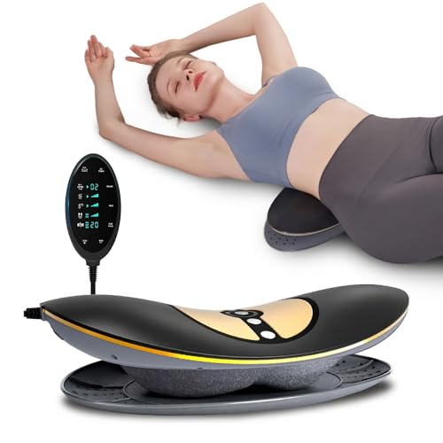 Electric Lumbar Traction Device,Lower Back Massager,Back Traction Device with Adjustable Airbags for Lumbar Pain Relief,Dynamic Traction,3-Level Vibration & 113–131℉ Heat