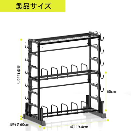Dumbbell Rack - Weight Plate Rack for Home Gym, Peloton Weights for 2700lbs Large 3 Tier Kettlebell Barbell Rack Workout Equipment Strength Training Dumbbell Organization Stand Only