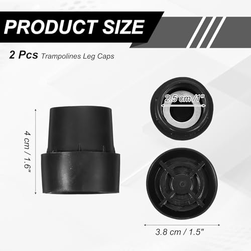 Mini Trampolines Leg Caps, Rubber Caps Tips Non-Slip Foot Pads Fitting for Trampolines Parts Replacement