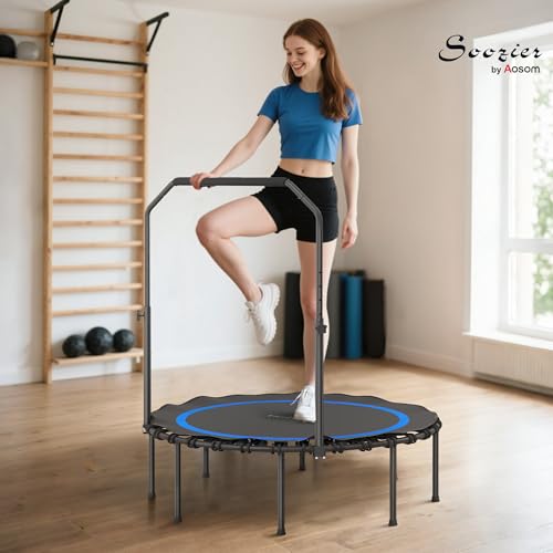 Soozier 45/48" Rebounder Trampoline for Adults 440lbs Mini Trampoline - color: Blue, size: 45"