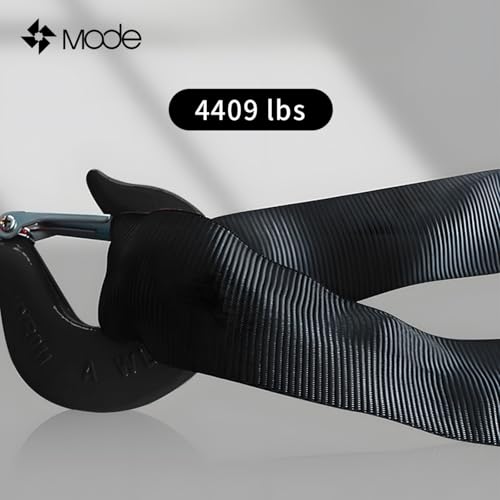 Mode Black Heavy Duty Polyester Lift Sling Straps 6.56ft x 1.96inch,4409lbs Load Capacity Flat Eye Web Sling for Crane Lifting,Tree Saver Recovery Winch Strap (1-Pack)