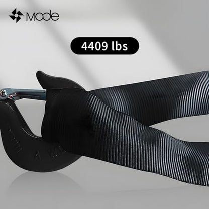Mode Black Heavy Duty Polyester Lift Sling Straps 6.56ft x 1.96inch,4409lbs Load Capacity Flat Eye Web Sling for Crane Lifting,Tree Saver Recovery Winch Strap (1-Pack)