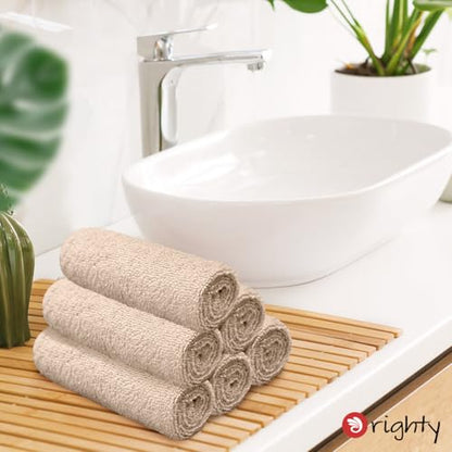 Orighty 6-Pack Brown Hand Towels, 16x28 inch Microfiber Gym Towels - color: Brown, size: Pack of 6