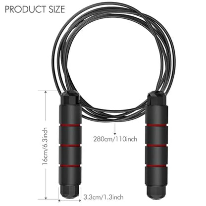 Jump Rope, Tangle-Free Rapid Speed Jumping Rope, adjustable jump rope, suitable for women, men, and children, suitable for home gyms, sports and fitness equipment, and slim figures - color: Red