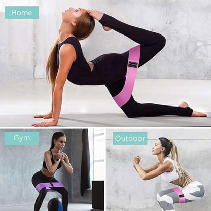 Genérico Booty Bands for Women - Non Slip Workout Bands with 3 Styles - Workout Band with Mesh Carry for Gym, Yoga, Home Fitness and Pilat