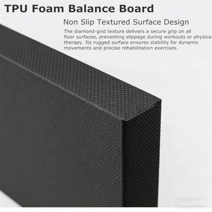 High-Density Balance Pad, Extra Large Balance Pad for Physical Therapy, TPU Foam Balance Board for Rehabilitation Stability Workout Knee and Ankle Exercise