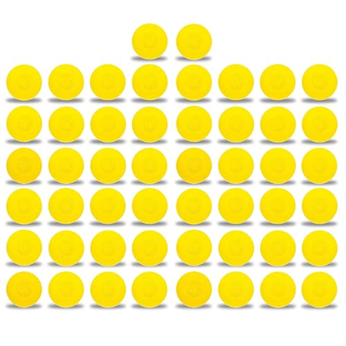 Signature Lacrosse Ball Set - Packs of 2, 4, 8, 12, and 120 - No Chemical Smell Massage Balls, Myofascial Release Tools, Back Roller, Muscle Knot Remover - color: Yellow, size: 50 Balls