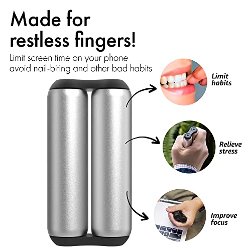 ONO Roller - Handheld Fidget Toy for Adults | Help Relieve Stress, Anxiety, Tension | Promotes Focus, Clarity | Compact, Portable Design (Grey, Full Size - Aluminum) - size: Full Size, style: Aluminum - Grey