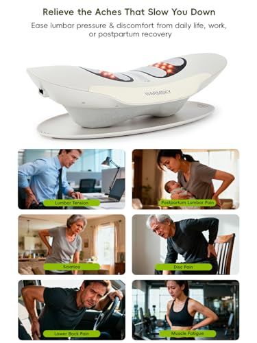 Smart Lower Back Massager with Soothing Warm Therapy & Air Traction – Spinal Decompression Device for Sciatica Relief, Lumbar Pressure & Stiffness – Ideal Gift for Parents & Loved Ones