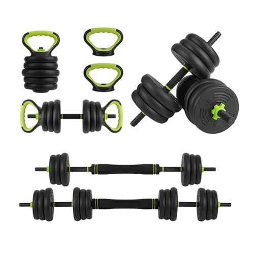Adjustable Dumbbells, 44/66/88Lbs Free Weight Set with Connector, 4 in1 Dumbbell Set Used As Barbell, Kettlebells, Push Up Stand, Weight Plate, Fitness Exercises for Home Gym Suitable Men/Women Strength Training