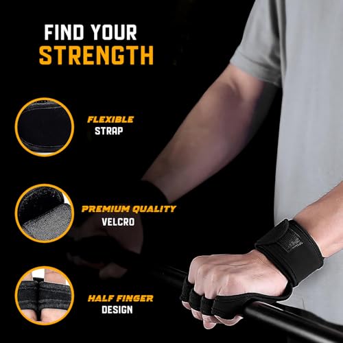 Super Grip Weight Lifting Gloves for Men and Women, Ventilated Gym Gloves with 16 Inch Wrist Wraps - Great for Cross Training, Pull Ups, Workout - size: Large/XL
