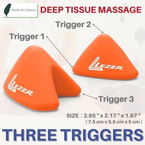 Trigger Massage Point, Manual Massage Ball, Hip Hook, Muscle Knot Release Tool, Deep Tissue Relief, Hip Flexor Iliacus Back Psoas Hand Foot Myofascial, Physical Therapy, 2.9 inｘ2.1 in（Orange） - style: 01 - Trigger Orange