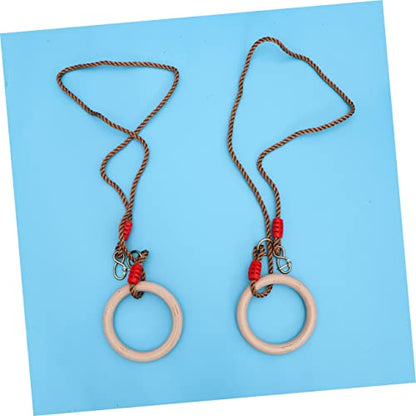 Sosoport Adjustable Rings Boys and Girls Gymnastic Rings with Rope Indoor Exercise for Full Body Strength