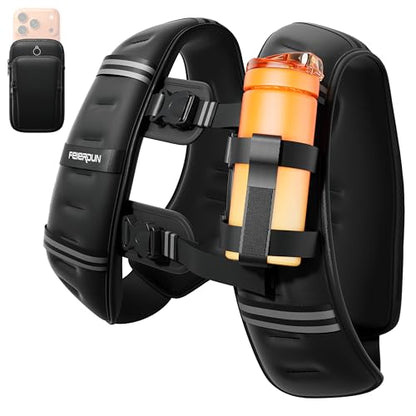 2026 FEIERDUN WV1 3-IN-1 Weighted Vest Kit with Phone Holder & Water Pocket, 8lb/12lb/20lb Chest-friendly Vest for Running, Walking, Workout, Fitness, Cardio, Training & Strength Building