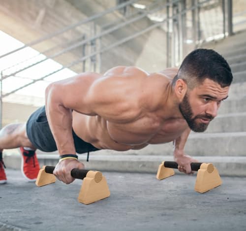 Parallettes Bars - Wooden Calisthenics Equipment for Handstand Training, Push Up Bars & Calisthenics Bar - Handstand Blocks and Pushup Handles for Men - size: 30cm