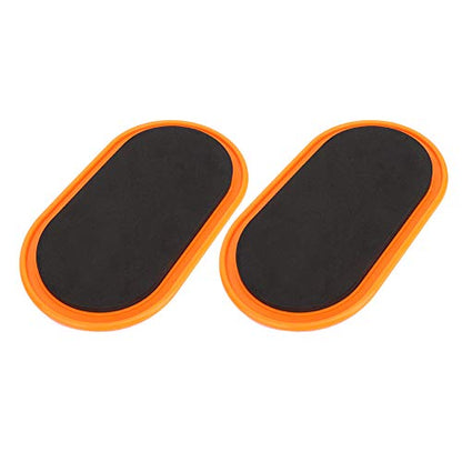 2Pcs Oval Fitness Sliding Disks, Yoga Slider for Carpet and Hard Floors, ABS Core Workout Sliders with Cloth Covers for Home Gym, Pilates, Lunges and Full Body Training