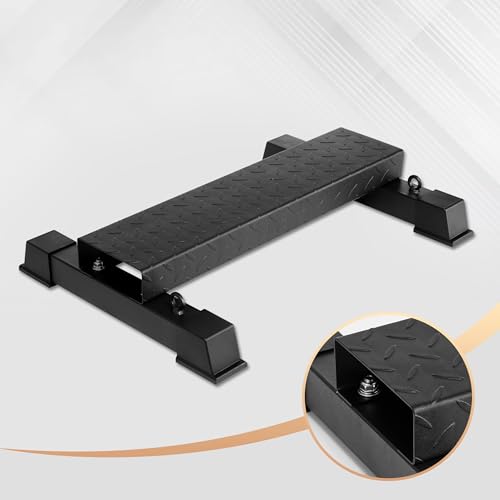 Steel Standing Calf Raise Bar, Anti-Slip Calf Raise Block & Platform, Calf Stretcher Machine for Home Gym, Ankle Rehab & Squat - color: Black-4.61in Calf Raise & High Elastic Bands