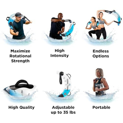 Tidal Tank Tube - The Original Aqua Bag - Water Weight Bag up to 79 lbs - Adjustable Workout Sand Bags Weights Alternative - Portable Sandbag Fitness Equipment Set, Home Exercise Gym - Including App - color: Bulgarian