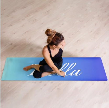 Custom Name Yoga Mat,Personalized Travel Yoga Exercise Mat,Non Slip,Perfect for Kids & Adults,Gradient Color D Series - color: Style 11