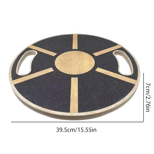Balance Board - Non-slip Balance Board 360 Degree Rotation - Non-slip Wood Trainer for Enhances Stability Training Fitness Ankle Calf Waist Full Body Exercises Planks