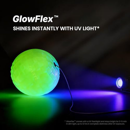 GlowFlex™ Reflex Ball with Counter App, Glow-in-the-Dark | TekXYZ® Online Community for Boxing Ball, Ideal for Coordination, Stress Relief, Home Workouts & Fitness | Stocking Stuffer Gift for All Ages