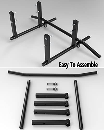 Wall Mounted Pull Up Bar, Steel Heavy Duty Exercise Bar with Grommets, Sandbag Swing Resistance Band Hanging Horizontal Bar, Load 661lbs