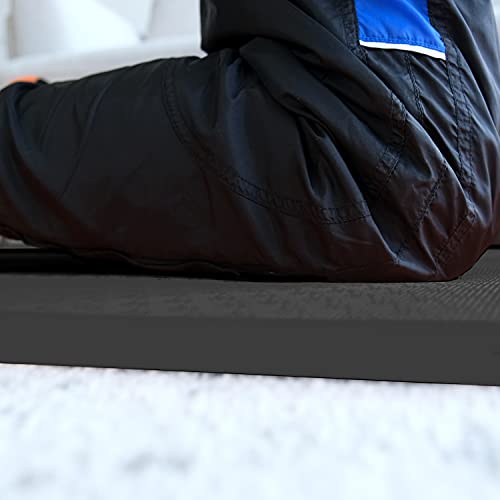 Hatha Yoga 4/5 inch TPE Yoga Mat Fitness & Exercise Mats Large Size 72"L x 32"W Non-Slip Anti-Tear For Women Men - color: Black