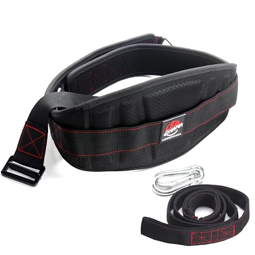 Heavy-Duty Belt for Belt Squats, Weight Training Rack Attachment, Squat Machine Accessory, Strength Training Equipment - color: Black