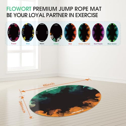 48"x36" (5mm) Jump Rope Mat - color: Green＆Orange