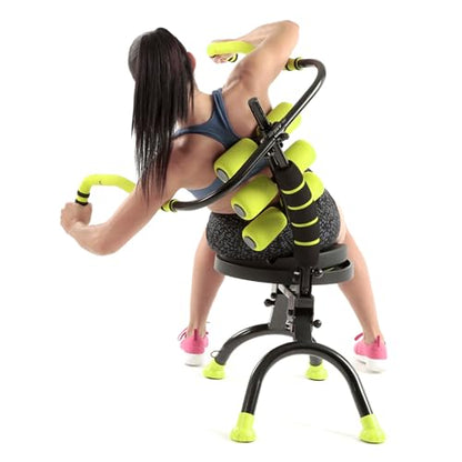 AB Doer 360 Workout Equipment for Total Core and Abs Exercise, Fat-Burning, Toning, and Fitness at Home, 6 Pack Massage Roller Kit