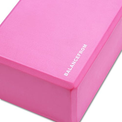 Fitvids GoYoga, Set of 2 High Density Yoga Blocks, 9"x6"x4" Each