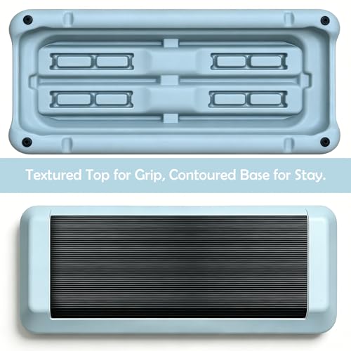 Aerobic Step Platform Height Adjustable Workout Step - color: One layer Base-Grey & Black