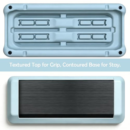 Aerobic Step Platform Height Adjustable Workout Step - color: One layer Base-Grey & Black