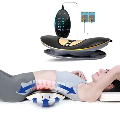 Lumbar Massager - 26° Oscillating Traction for Lower Back Discomfort Relaxation Heating & Vibrating Functions Included Adjustable Back Stretcher for Home & Office Use Wholesale