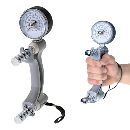 Jamar Hydraulic Hand Dynamometer, Grip Strength Tester with Peak Force Indicator, Adjustable Handle, Ergonomic Manual Design, PSI Calibrated, Durable & Cordless Grip Strength Tool