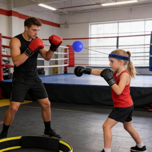 Ball Punching Headband - Fun Effective Reaction Hand Eye Coordination Training | Punching Speed Gear Sports Equipment | for Adults Professionals Enthusiasts Beginners Amateurs Lovers Families