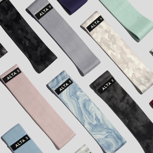 ALTA Booty Bands for Women - Premium Non-Slip Fabric Resistance Bands for Working Out - Cloth Resistance Bands for Legs, Fabric Exercise Bands, Leg Bands for Working Out Women, Looped Hip Bands Set