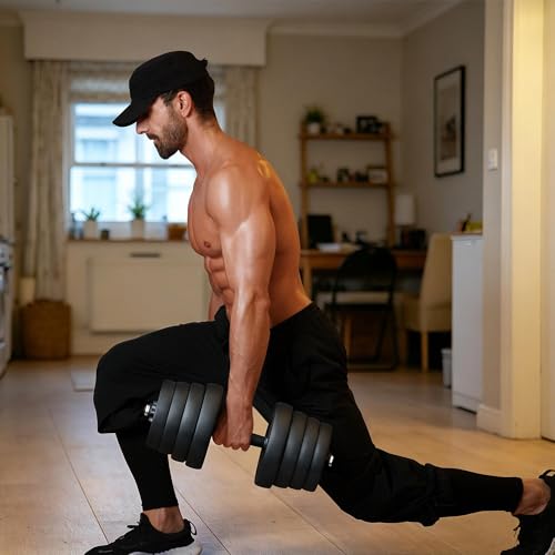 Yaheetech Adjustable Dumbbell Sets Free Weights for Women Men Beginner Dumbbells Changeable Home Gym Apartment Exercise & Fitness Equipment Black - size: 66 pounds