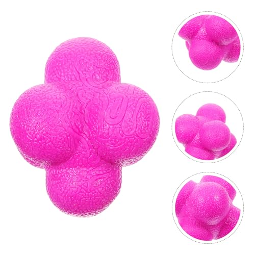 SOLUSTRE Hexagonal Reaction Ball 7cm Purple High Difficulty Silicone Agility Training Ball for Speed, Reflex, and Sports Fitness Exercises