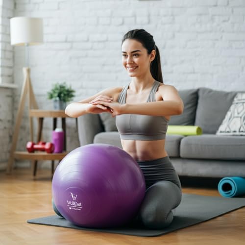 Inflatable Body Balance Ball Kit. Anti-Burst, Yoga-Ball, Luftpumpe, Workout-Program