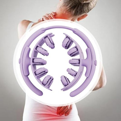 Leg Massage Tool with 20 Wheels Detachable Smooth Rolling 11x10.2x3.2inch Lightweight Multipurpose Adjustable, Purple
