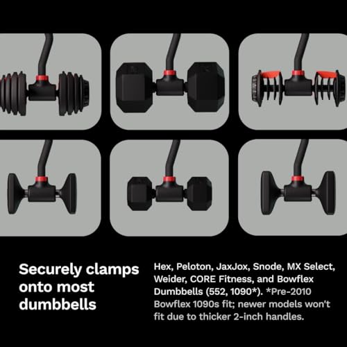 Jayflex Hyperbell Dumbbell Converter - Convert Dumbbells to Barbell Set and Kettlebell for Home Fitness - Adjustable & Up to 200 lb Capacity Weight Barbell for Weight Lifting - color: EZ Curl