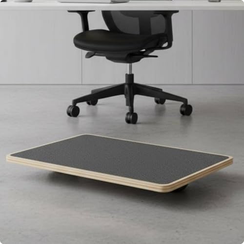 Wooden Balance Board Coordination Training Rectangular Wobble Board Anti-Slip Surface Exercise Equipment for Adults