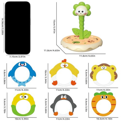 Ring toss Rings, Plastic Rings for Ring toss, Ring Game for Children, Birthday Gift, Tumbler Toy(Green (Sunflower))