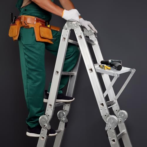 LEIFIDE 1 Pcs Ladder Work Platform Attachment, 400 Lbs Heavy Duty Anti-Slip