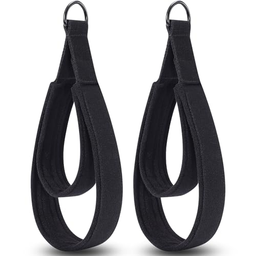 Pilates Straps - Double Loop D-Ring Straps for Reformer, Padded, Home Gym Workout